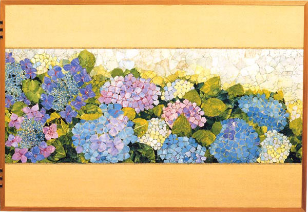 あじさい植物画 あじさい
